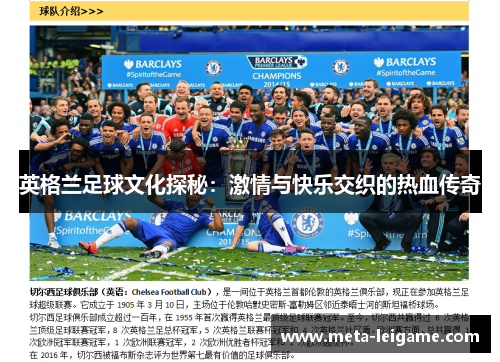 英格兰足球文化探秘：激情与快乐交织的热血传奇