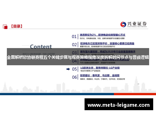 全面解析欧协联赛程五个关键步骤与观赛策略指南深度拆解时间节点与晋级逻辑 全面解析欧协联赛程五个关键步骤与观赛策略指南深度拆解时间节点与晋级逻辑